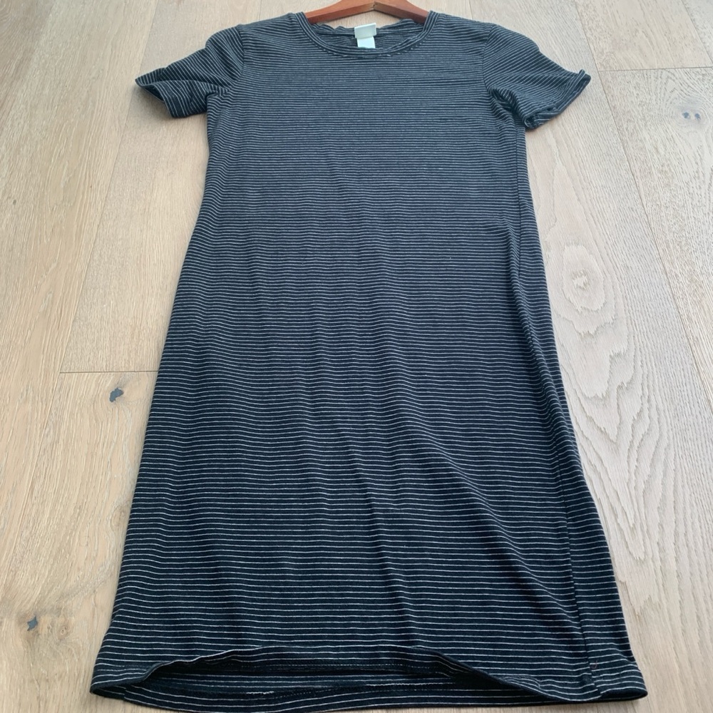 H&M Black and White Striped Dress